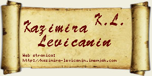 Kazimira Levičanin vizit kartica